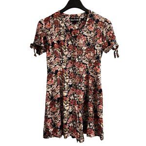 Vintage Jamie Brooke Romper Women M Dark Micro Floral Cottagecore 90s Y2K Grunge